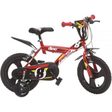 Bicicleta copii 14inch - pentru copii 4-7 ani - pro-cross rosu 143GLN-06-RE Dino Bikes